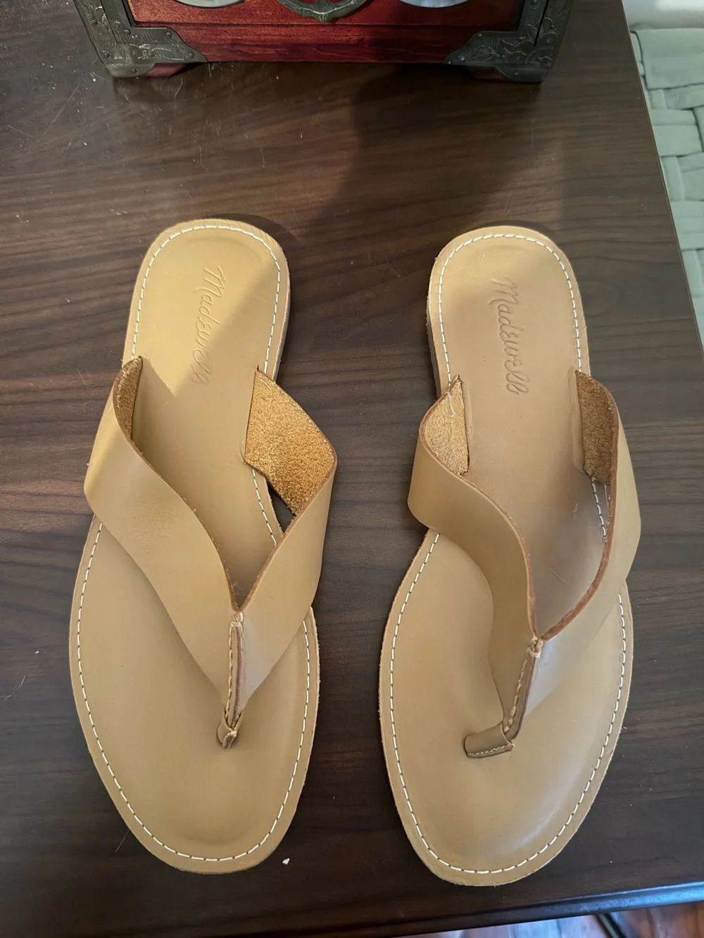 Madewell The Boardwalk Leather Thong Sandal